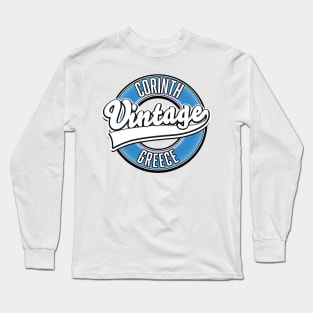 Corinth greece vintage logo Long Sleeve T-Shirt